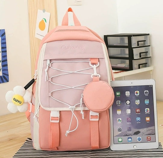 4 Pcs Set Backpack for Girls MJ16 GALAXY BAGS