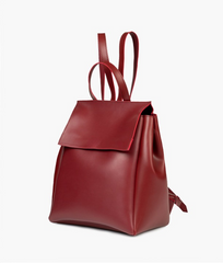 Maroon Women Leather Backpacks 557 GALAXY BAGS