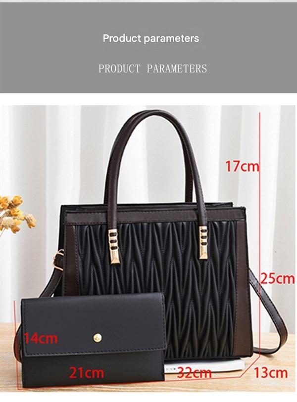 2 in 1 Luxury Diamond Texture Handbag GB-1