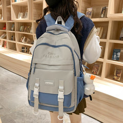 Elementary School, Junior High School, High School, and University, Large-Capacity Backpacks, Simple Backpacks for Women ZK409