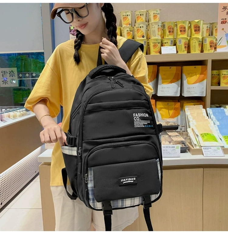 New Large Capacity Student Schoolbag Korean Style Artistic Junior High School Student Backpack ZK423