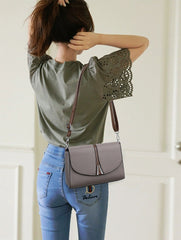 New Large Capacity Fashionable Simple Women's Single Shoulder Bag Soft Leather 851-9839