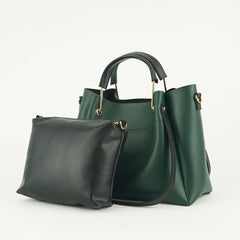 Green 2 in 1 Ladies Tote Bag 8850-2 GALAXY BAGS