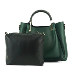 Green 2 in 1 Ladies Tote Bag 8850-2 GALAXY BAGS