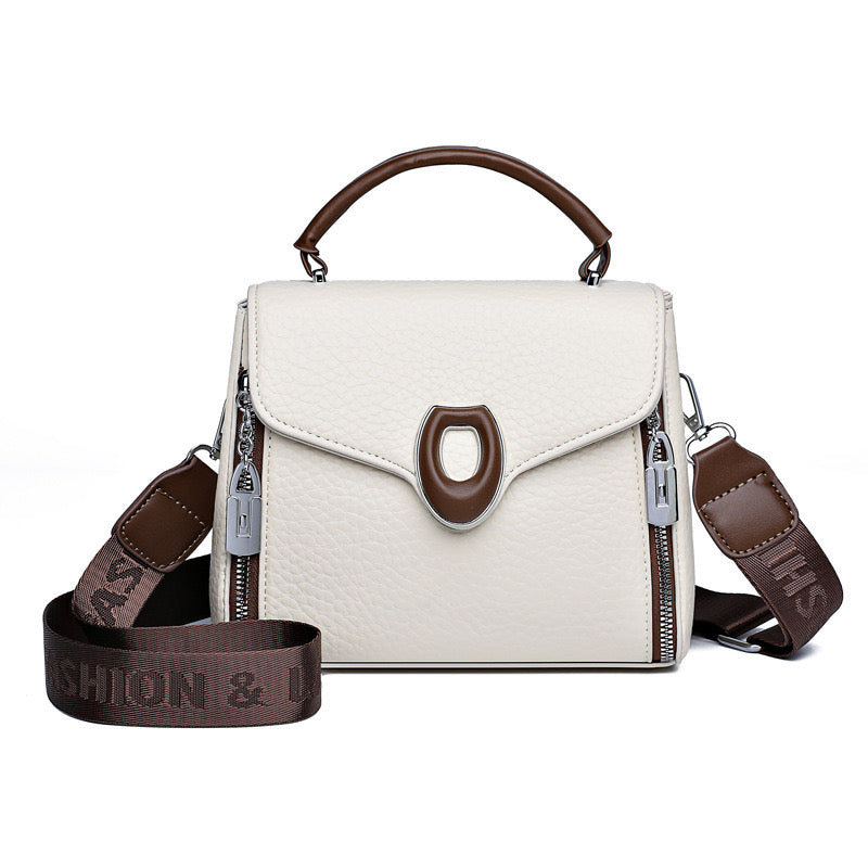 Stylish  Handbag with Top Handle & Shoulder Strap 555-12