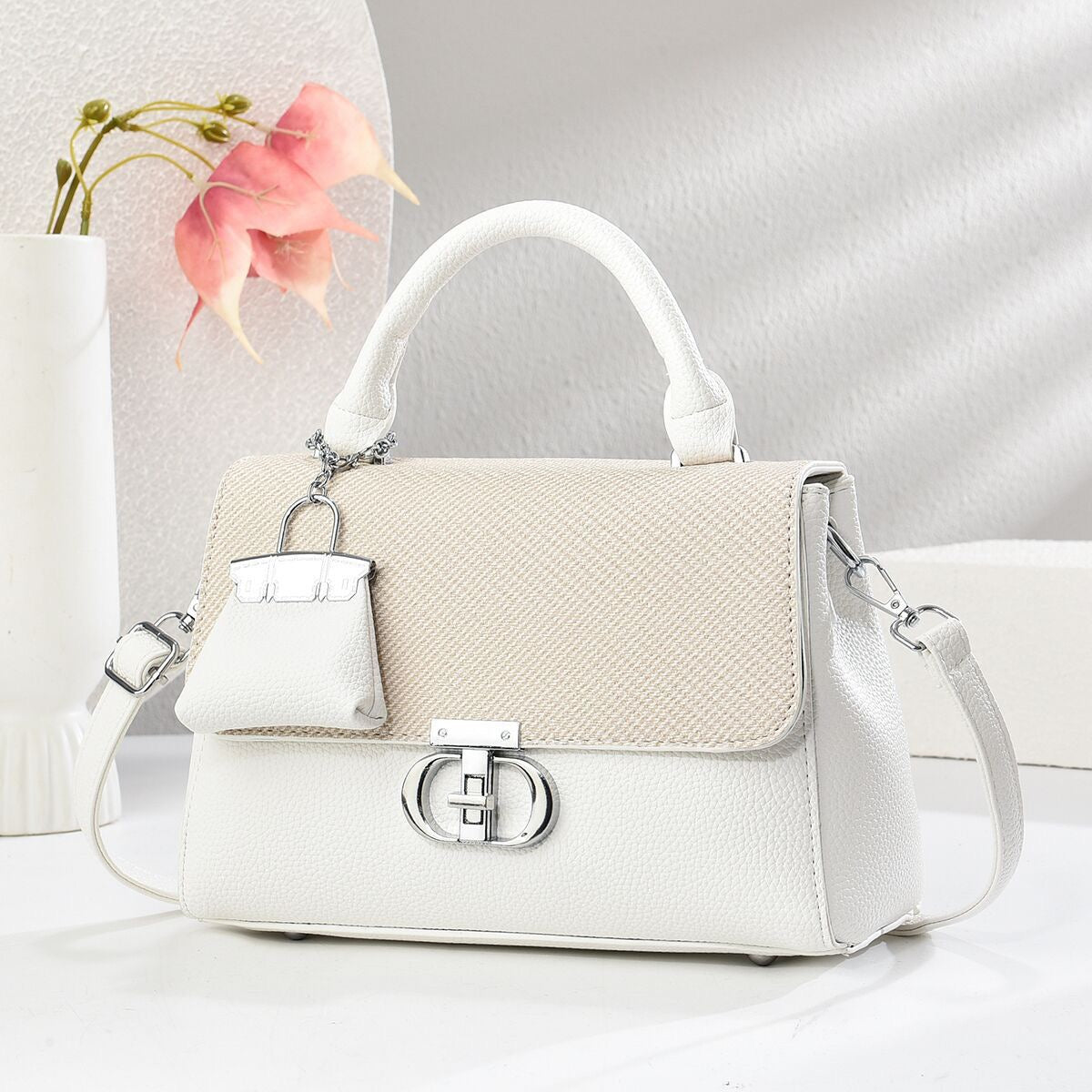 Galaxy Chic Structured Handbag with Mini Charm 8011 -4