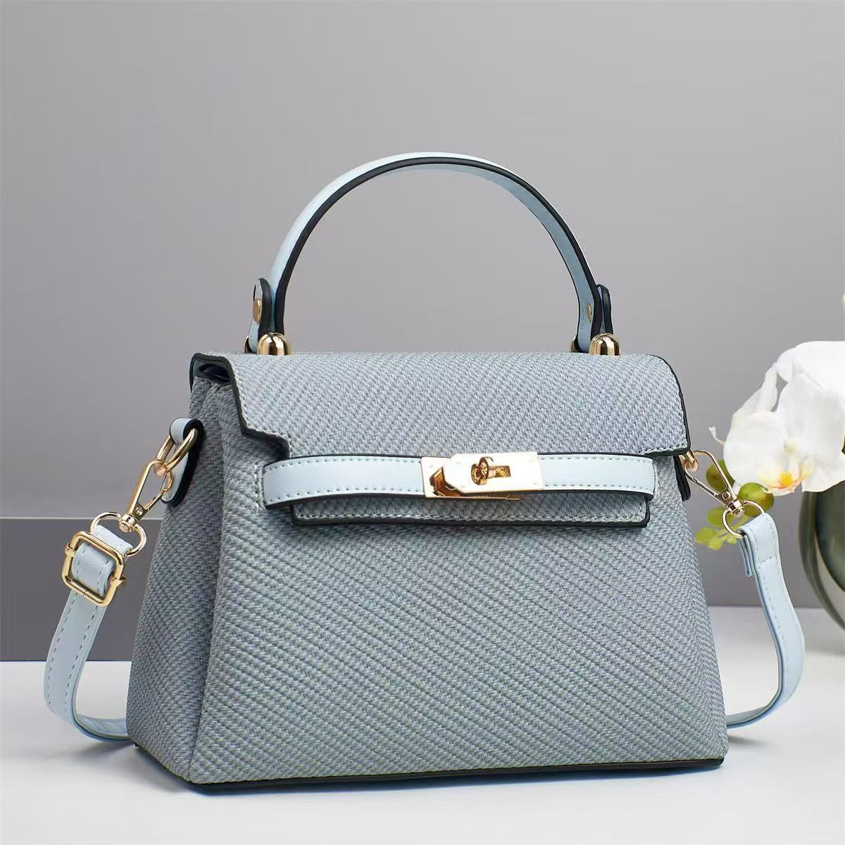 Galaxy Chic Structured Handbag with Mini Charm 381