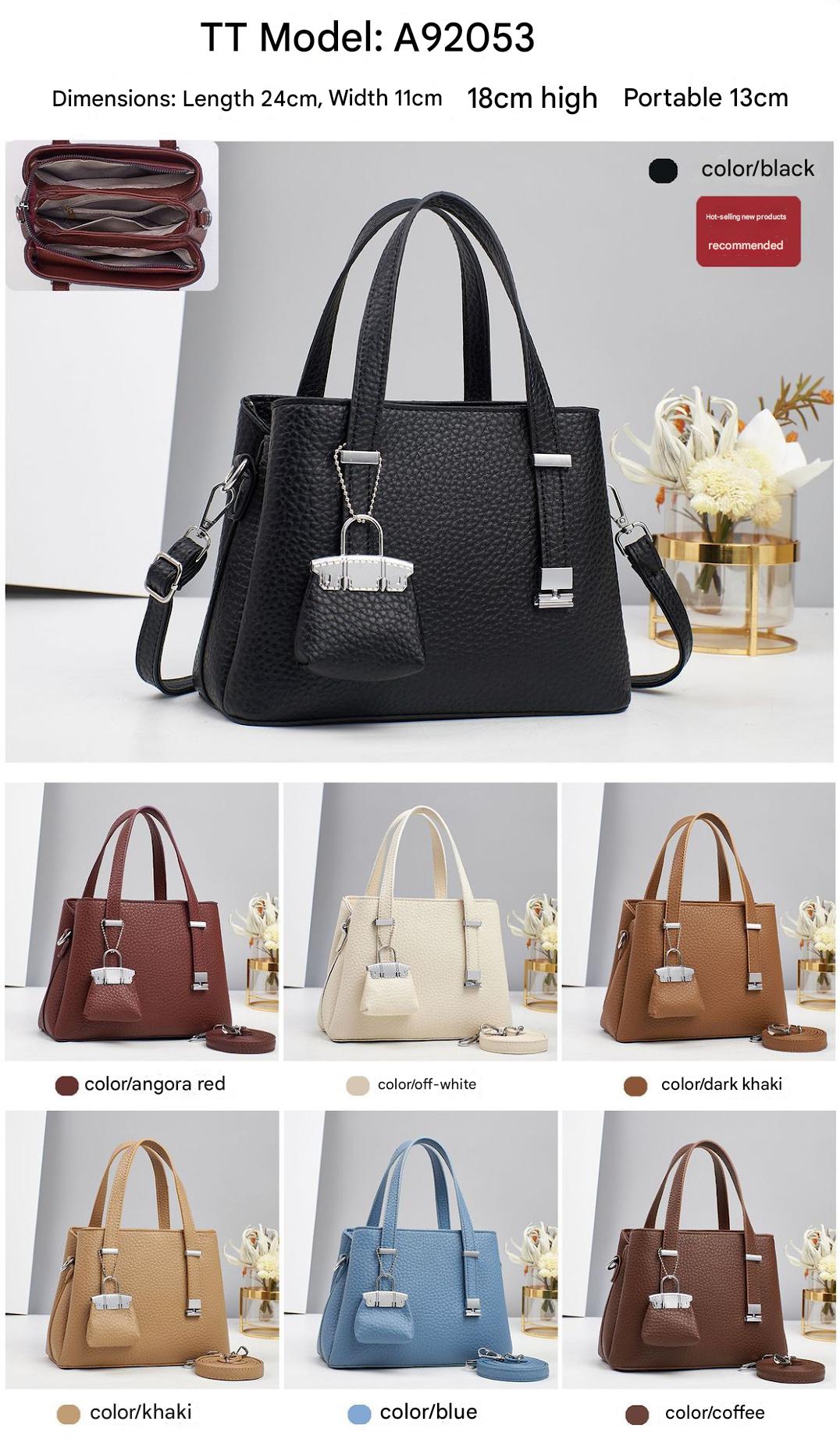 Elegant Handbag with Detachable Strap ( watch video before video) 9836