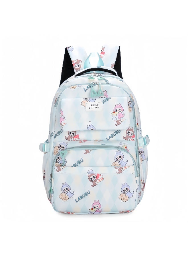 Labubu Children's Backpack New Large Capacity Light Refrigerator Door Boys And Girls Backpack Elementary School Schoolbag ZK431