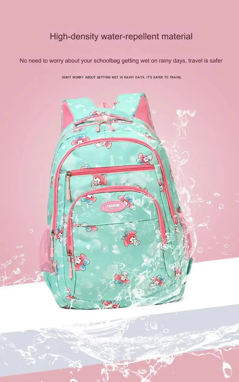 Waterproof Bow Print Student Backpack 1217 GALAXY BAGS