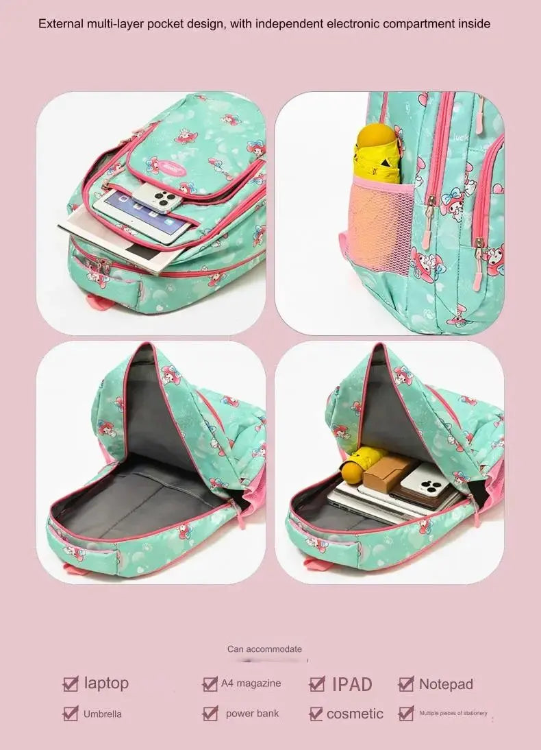 Waterproof Bow Print Student Backpack 1217 GALAXY BAGS