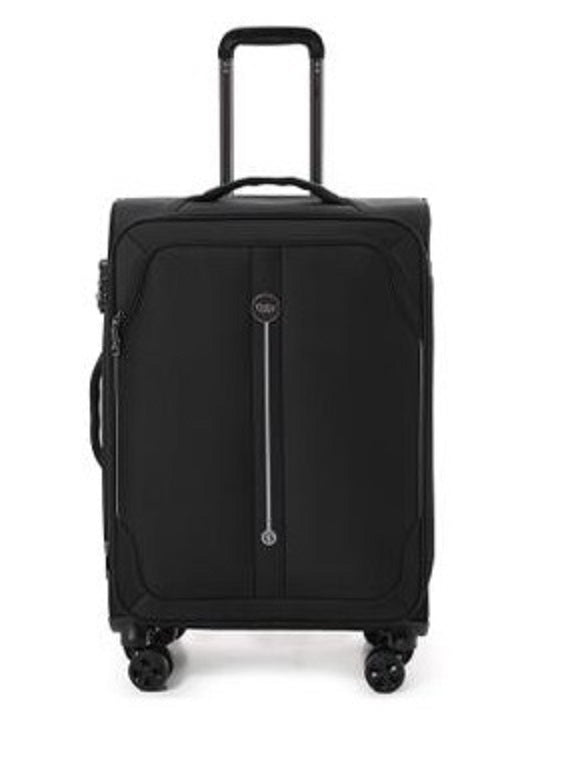 Black CARLTON Light Weight Spinner Case - 4wheels TSA Lock Suitcase Soft Trolley luggAage4194