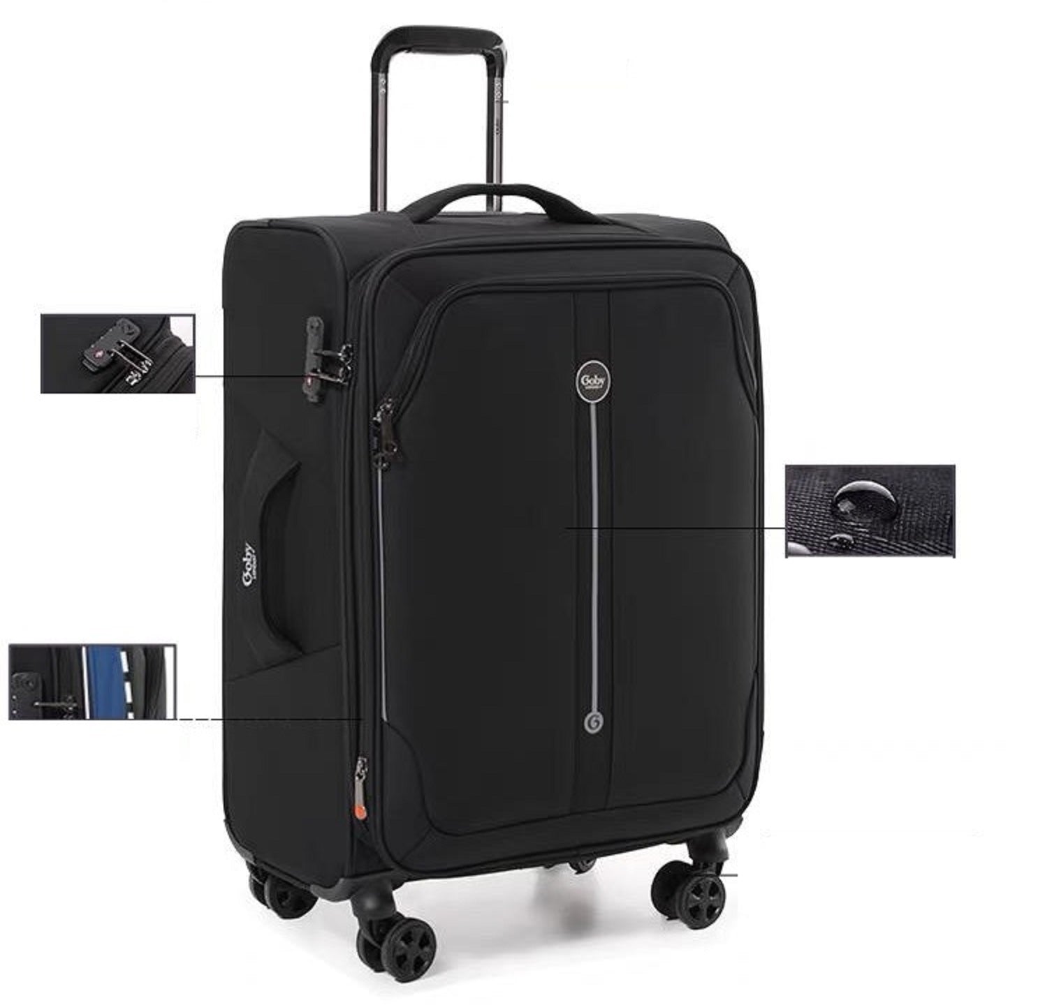 Goby London Carry-On Luggage Suitcase 3Pcs Sets On Wheels Oxford Luggage 3005 GALAXY BAGS