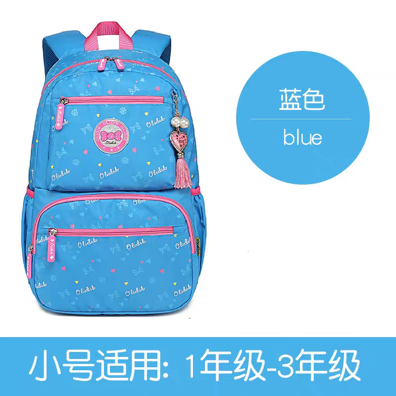 Kids' Blue Cartoon Backpack for Girls - Spacious School & Daypack  HD11796  ( Best For Playgroup to 3rd Class)