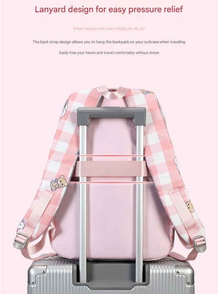 Cute Women Multi-Pocket School Backpack for Student