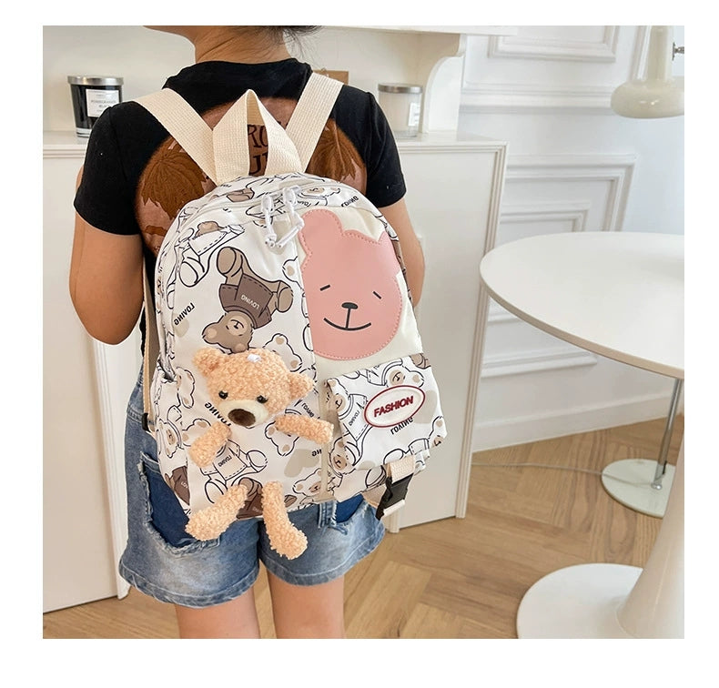 Student bag backpack children bag in one cartoon doll bag For Nursery, Kg And One Class ZK417
