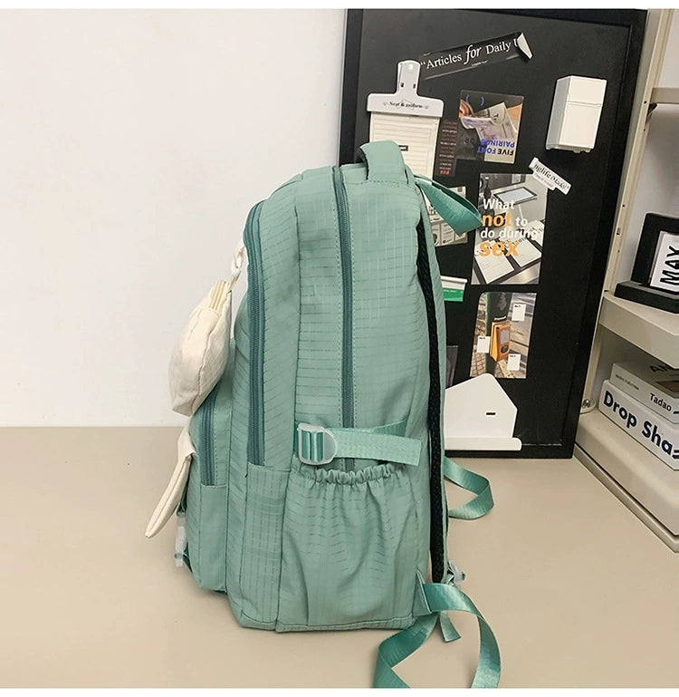 New Korean Style Women's Backpack All-match Two-piece Set Primary School Students' Fashionable Large Capacity ZK426