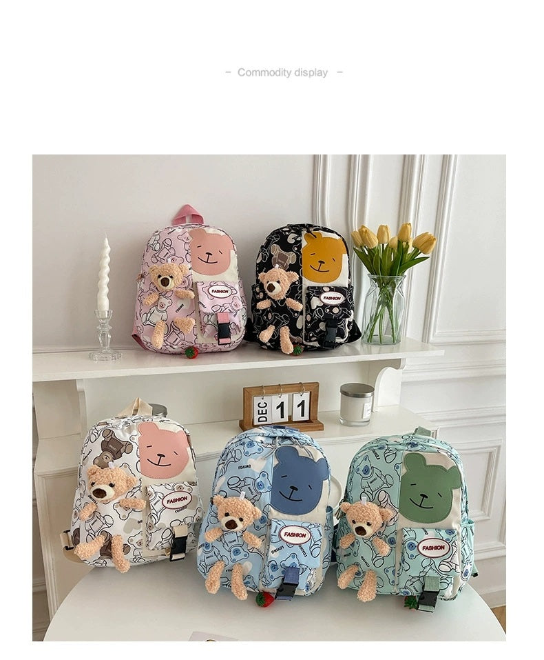 Student bag backpack children bag in one cartoon doll bag For Nursery, Kg And One Class ZK417