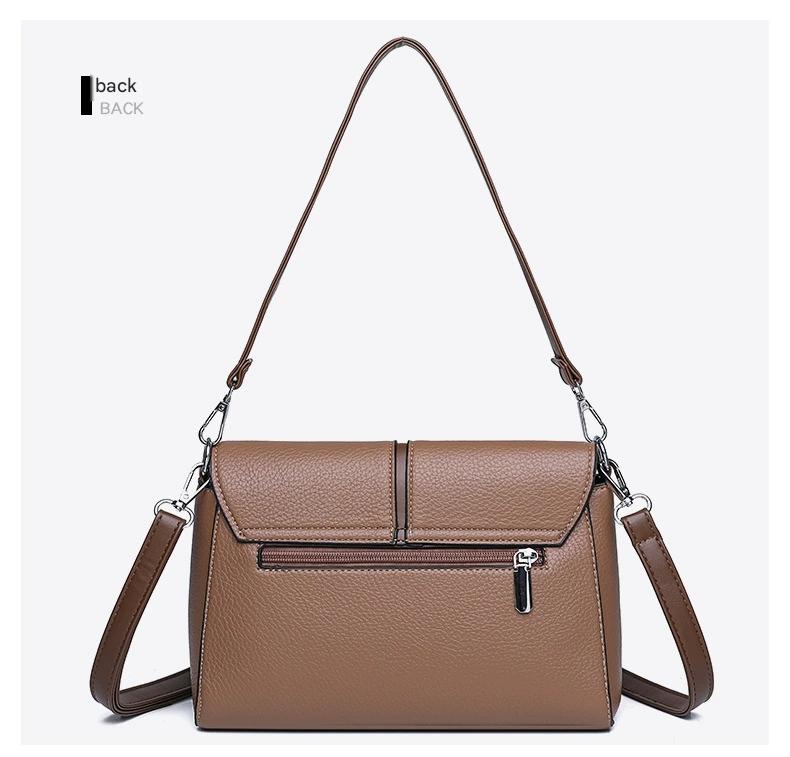 New Large Capacity Fashionable Simple Women's Single Shoulder Bag Soft Leather 851-9839