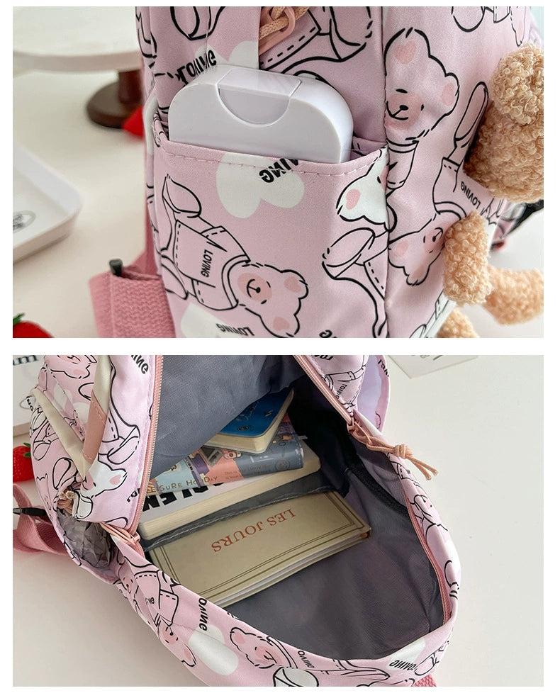 Student bag backpack children bag in one cartoon doll bag For Nursery, Kg And One Class ZK417