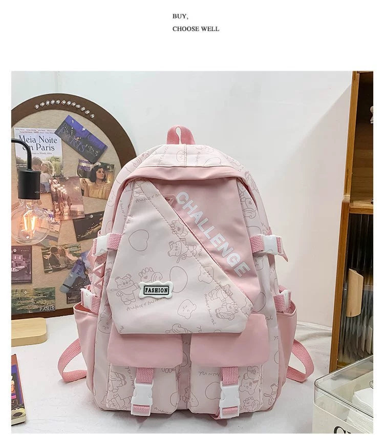 Schoolbag Japanese Large Capacity High School Student College Student Backpack ZK410