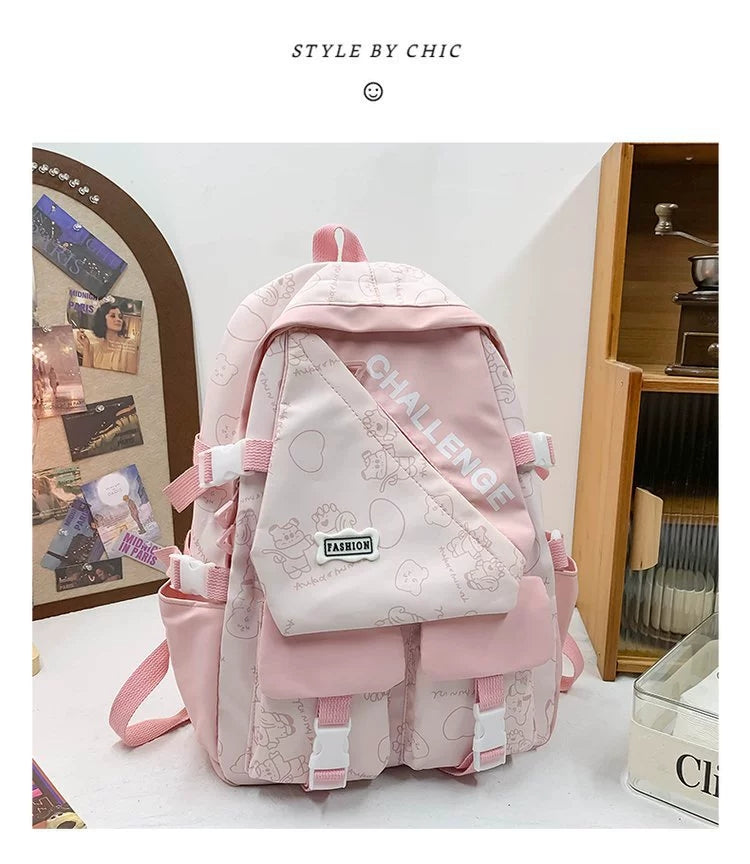 Schoolbag Japanese Large Capacity High School Student College Student Backpack ZK410