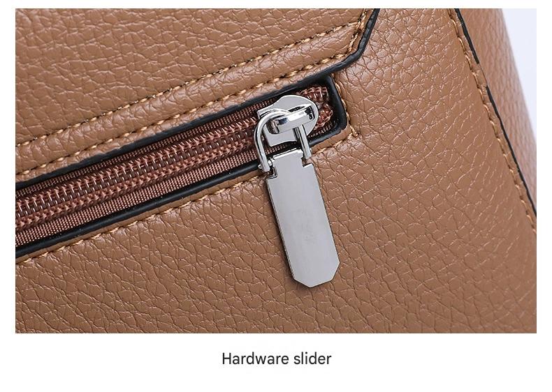 New Large Capacity Fashionable Simple Women's Single Shoulder Bag Soft Leather 851-9839