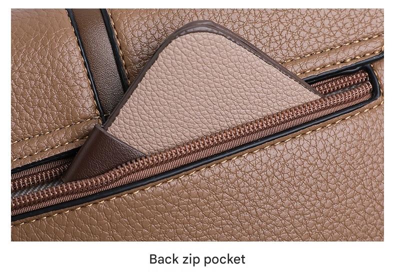 New Large Capacity Fashionable Simple Women's Single Shoulder Bag Soft Leather 851-9839