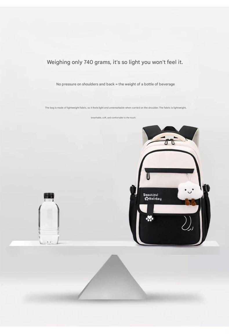 Kids' School Backpack without KeyChain - Cute  Plaid Design for Girls ZK402 ( Best For Playgroup to 4th Class)