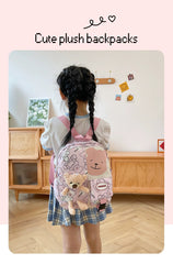 Student bag backpack children bag in one cartoon doll bag For Nursery, Kg And One Class ZK417