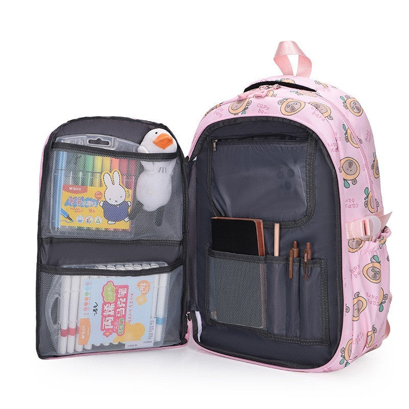 Lovely Capybara Backpack Teens School Bag For Student ZK430