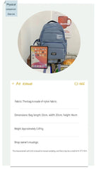 New Large Capacity Student Schoolbag Korean Style Artistic Junior High School Student Backpack ZK423