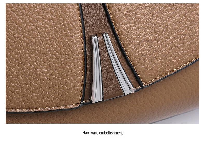 New Large Capacity Fashionable Simple Women's Single Shoulder Bag Soft Leather 851-9839