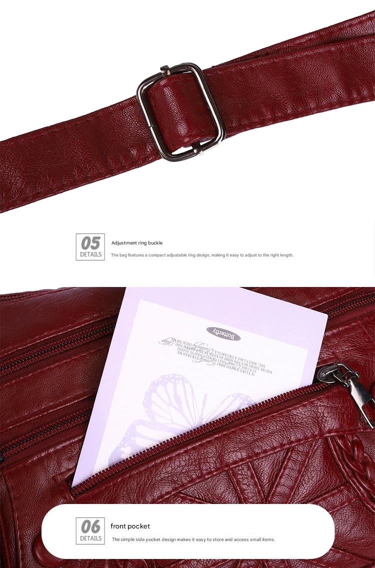New Fashion All-match Middle-aged and Elderly Mother's Bag Large Capacity Shoulder Crossbody Bag 8026