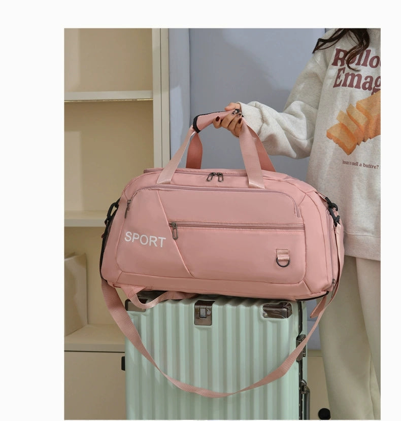 Travel Bag, Ultra-Large Capacity, Lightweight Storage Bag, Dry and Wet Separation, Portable Travel Sports Bag for Men and Women ZK416