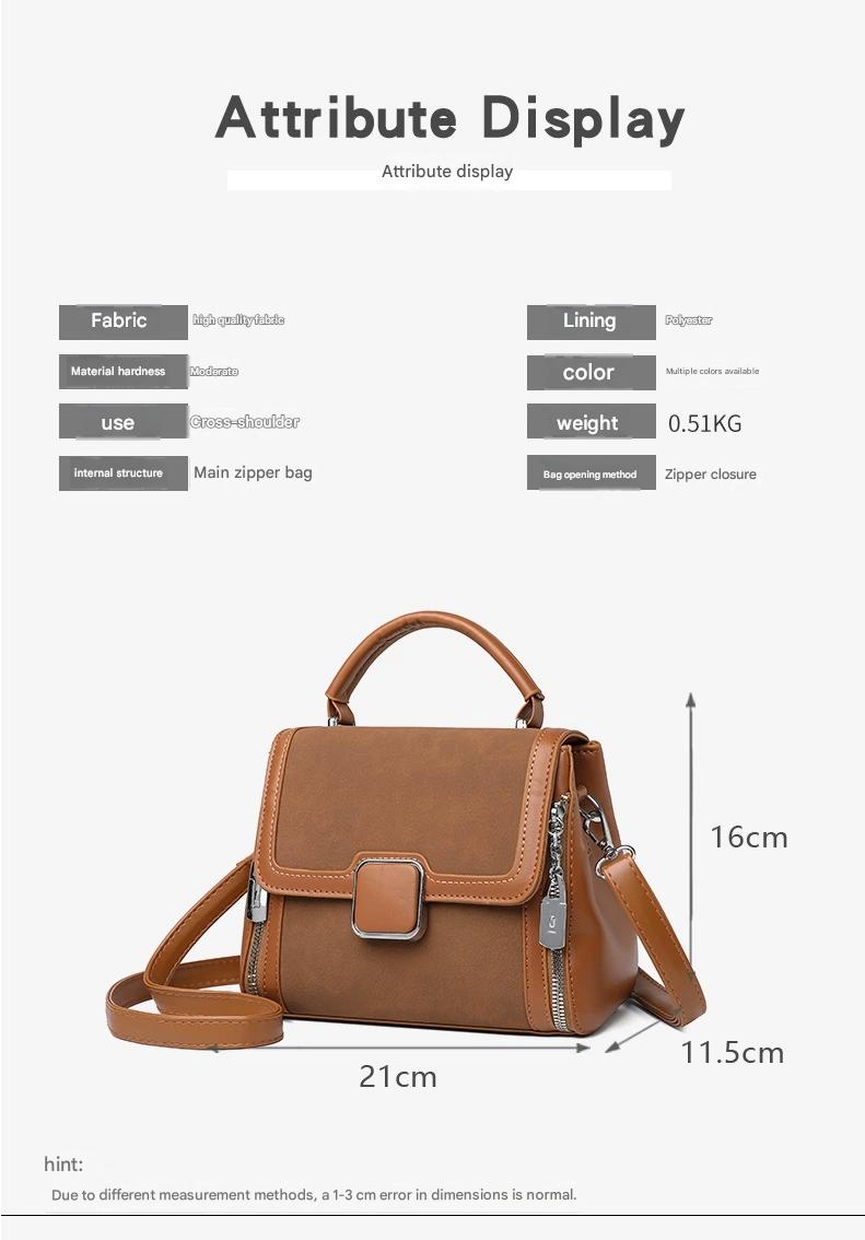 New Trendy Contrasting Soft Leather Crossbody Bag YC-9830