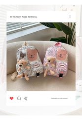 Student bag backpack children bag in one cartoon doll bag For Nursery, Kg And One Class ZK417