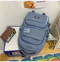 New Large Capacity Student Schoolbag Korean Style Artistic Junior High School Student Backpack ZK423
