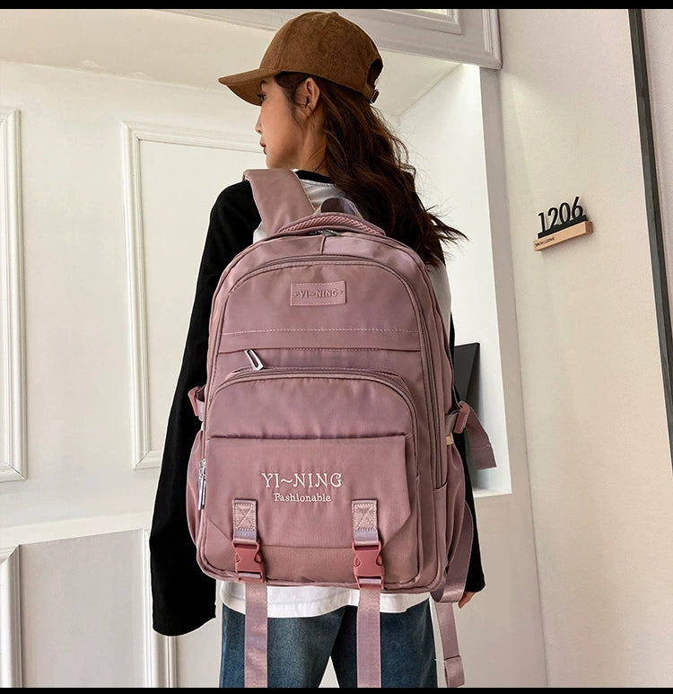New Thickened Backpack Multi-Layer Zipper Buckle Backpack Cushioning Strap Wear-Resistant Good Quality Backpack for Women ZK412
