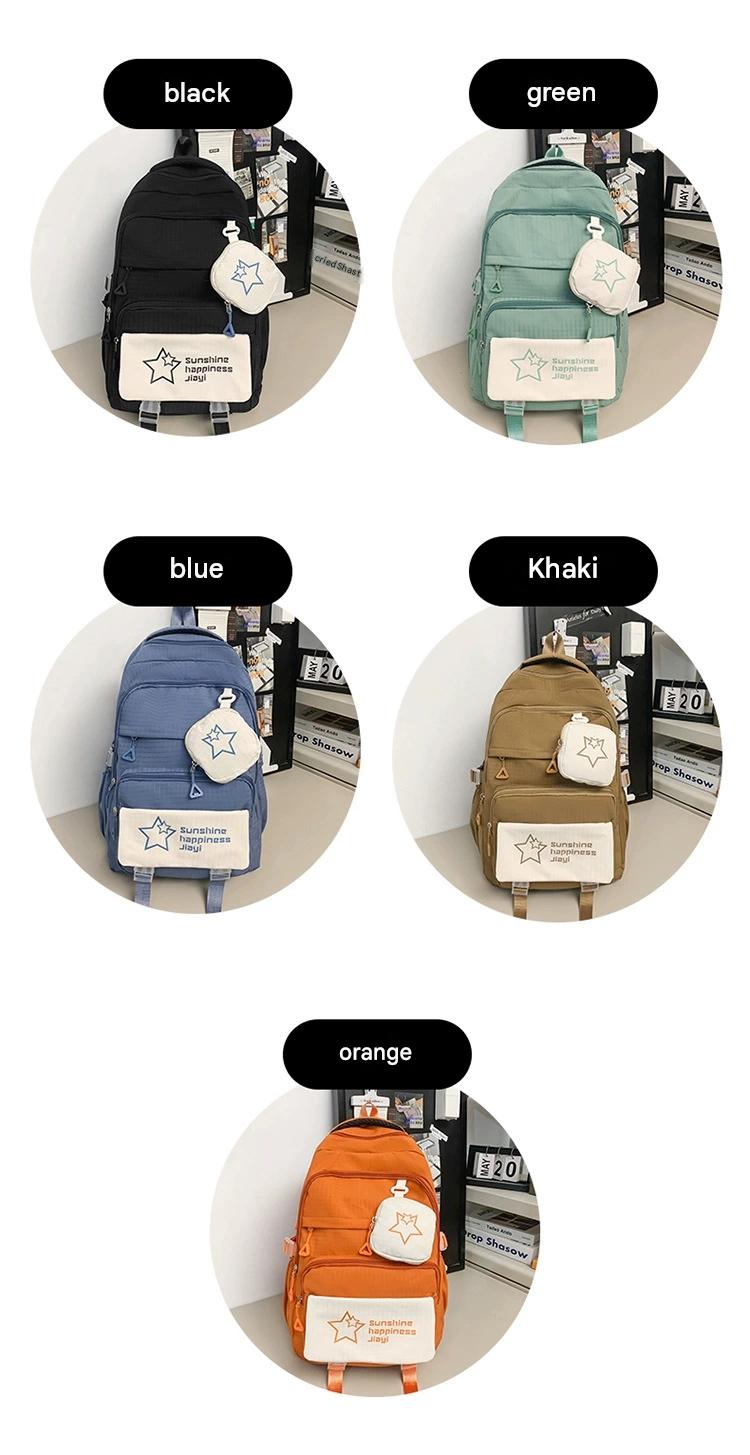 New Korean Style Women's Backpack All-match Two-piece Set Primary School Students' Fashionable Large Capacity ZK426