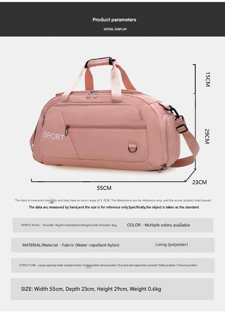 Travel Bag, Ultra-Large Capacity, Lightweight Storage Bag, Dry and Wet Separation, Portable Travel Sports Bag for Men and Women ZK416