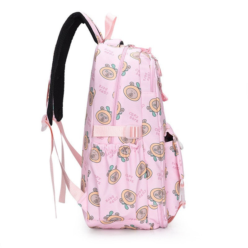 Lovely Capybara Backpack Teens School Bag For Student ZK430