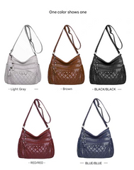 Soft leather women's bag, new style, fashionable and versatile bag, large capacity, trendy shoulder crossbody bag 8028
