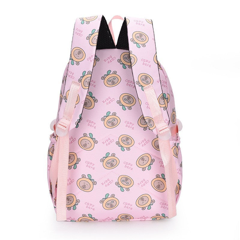 Lovely Capybara Backpack Teens School Bag For Student ZK430
