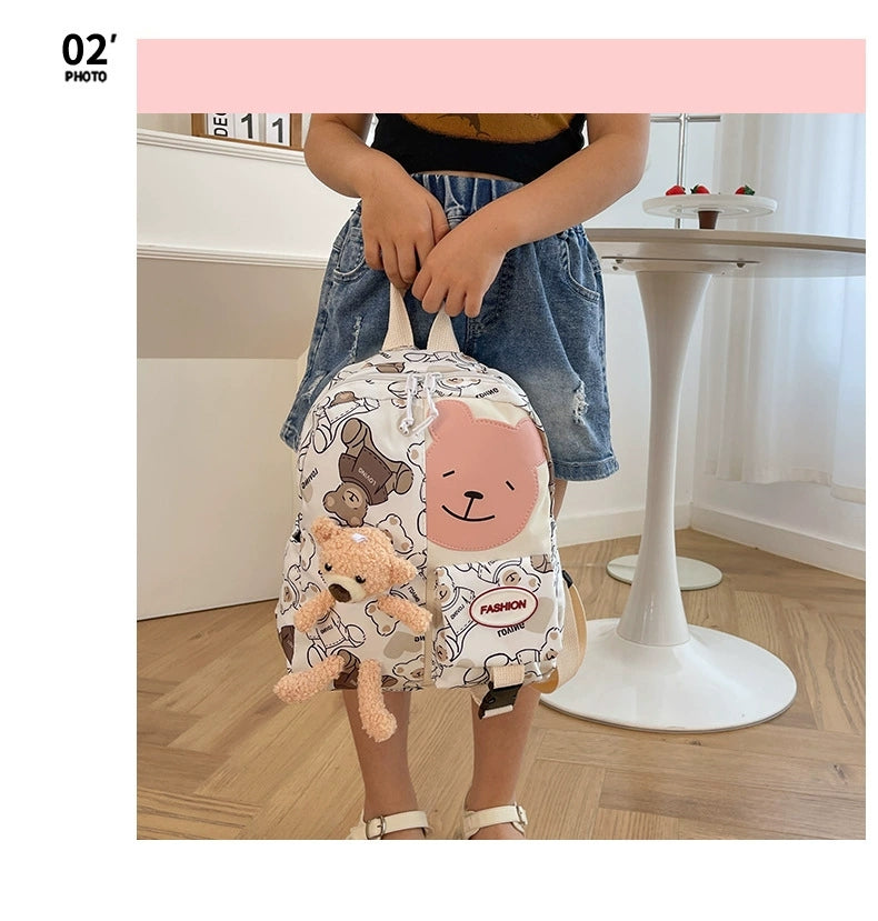 Student bag backpack children bag in one cartoon doll bag For Nursery, Kg And One Class ZK417