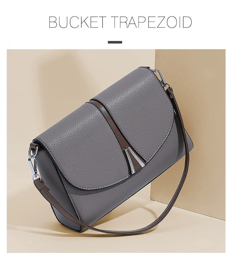 New Large Capacity Fashionable Simple Women's Single Shoulder Bag Soft Leather 851-9839