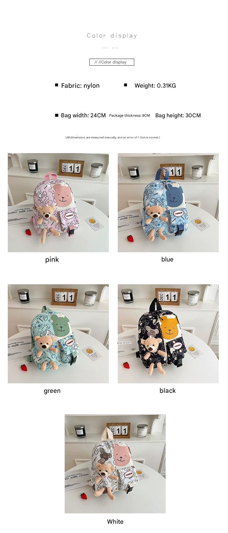 Student bag backpack children bag in one cartoon doll bag For Nursery, Kg And One Class ZK417