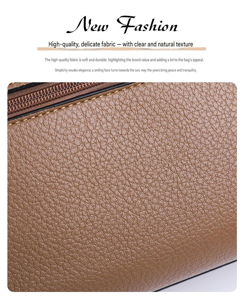 New Large Capacity Fashionable Simple Women's Single Shoulder Bag Soft Leather 851-9839