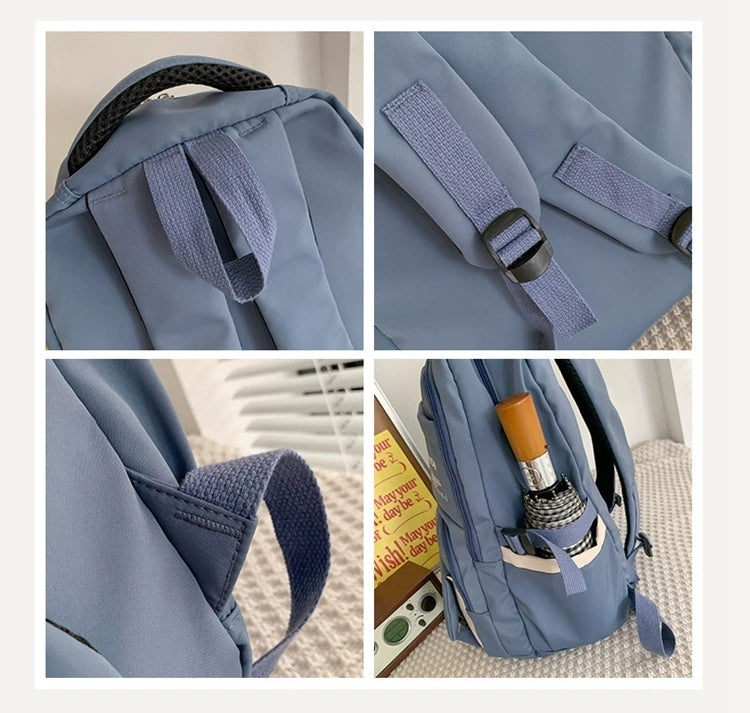 New Style Simple Women's Backpack Large Capacity Korean Style Male Junior High School ZK422