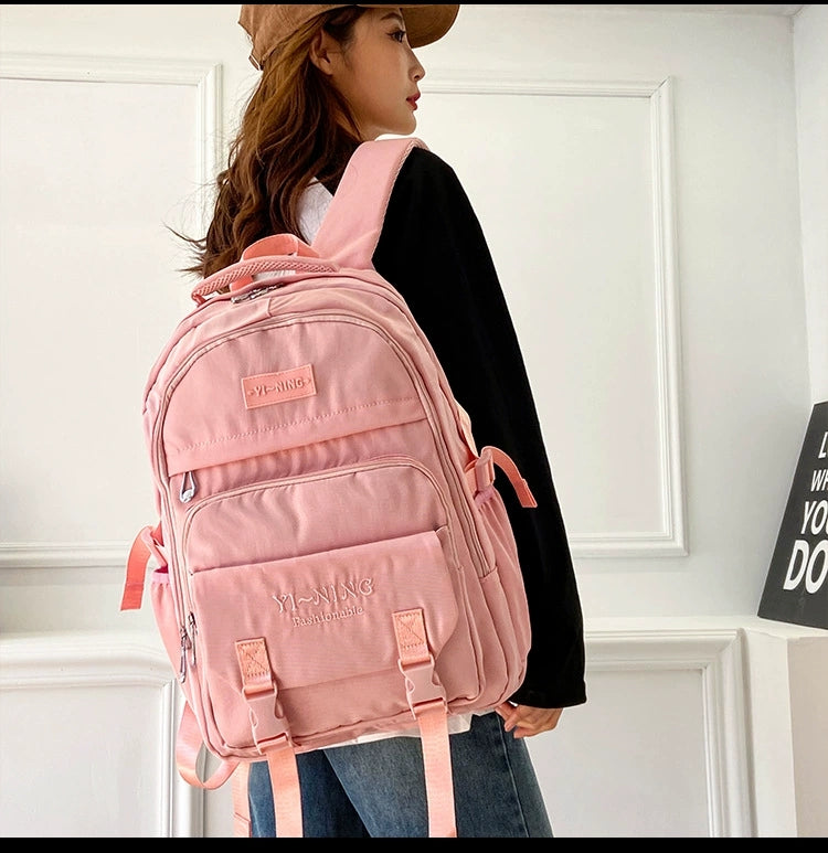 New Thickened Backpack Multi-Layer Zipper Buckle Backpack Cushioning Strap Wear-Resistant Good Quality Backpack for Women ZK412